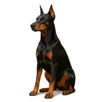Dobermann dog PNG