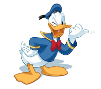 Donald Duck PNG transparent image download, size: 245x341px