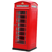 England London telephone booth PNG