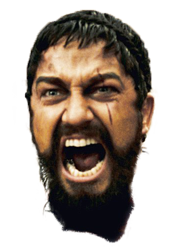 Sparta face PNG image