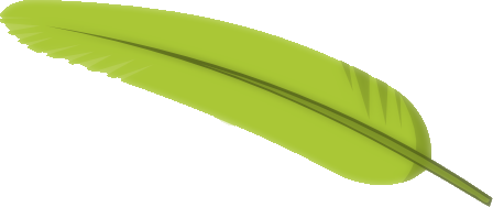 green feather image PNG