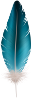 blue Feather PNG