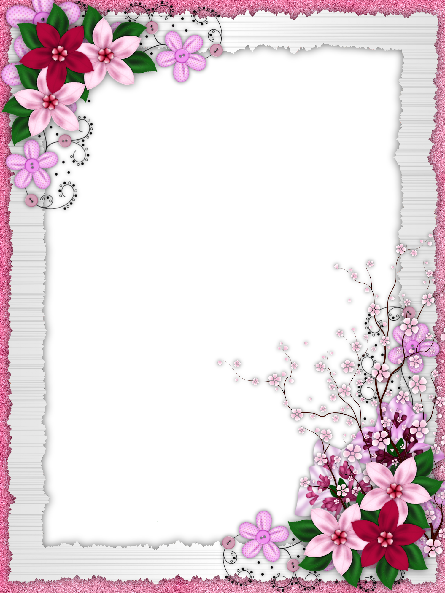 Flower Frame Png - Flower Frame PNG - PSD, vector Free Download
