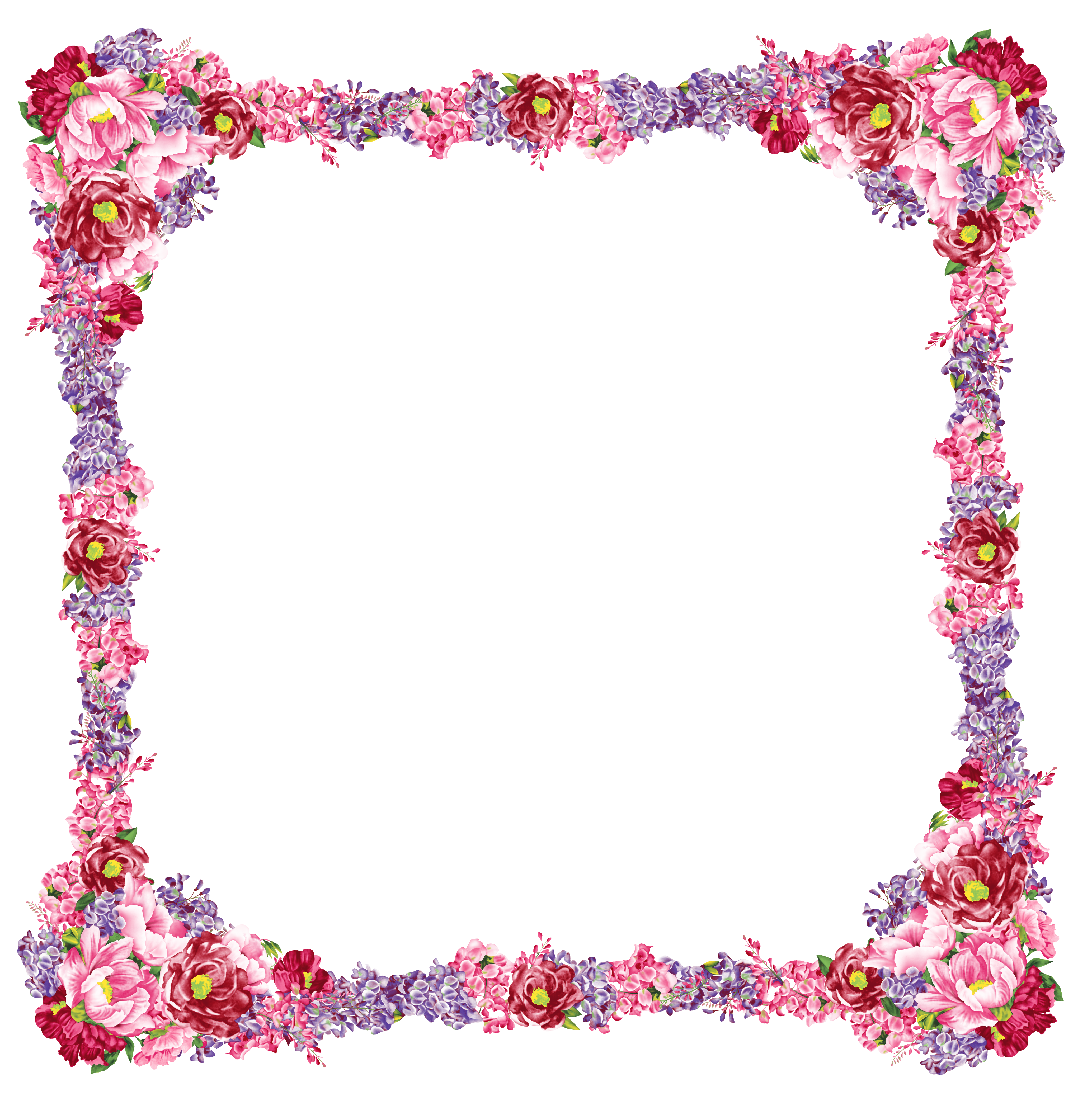 Цветочная рамка PNG