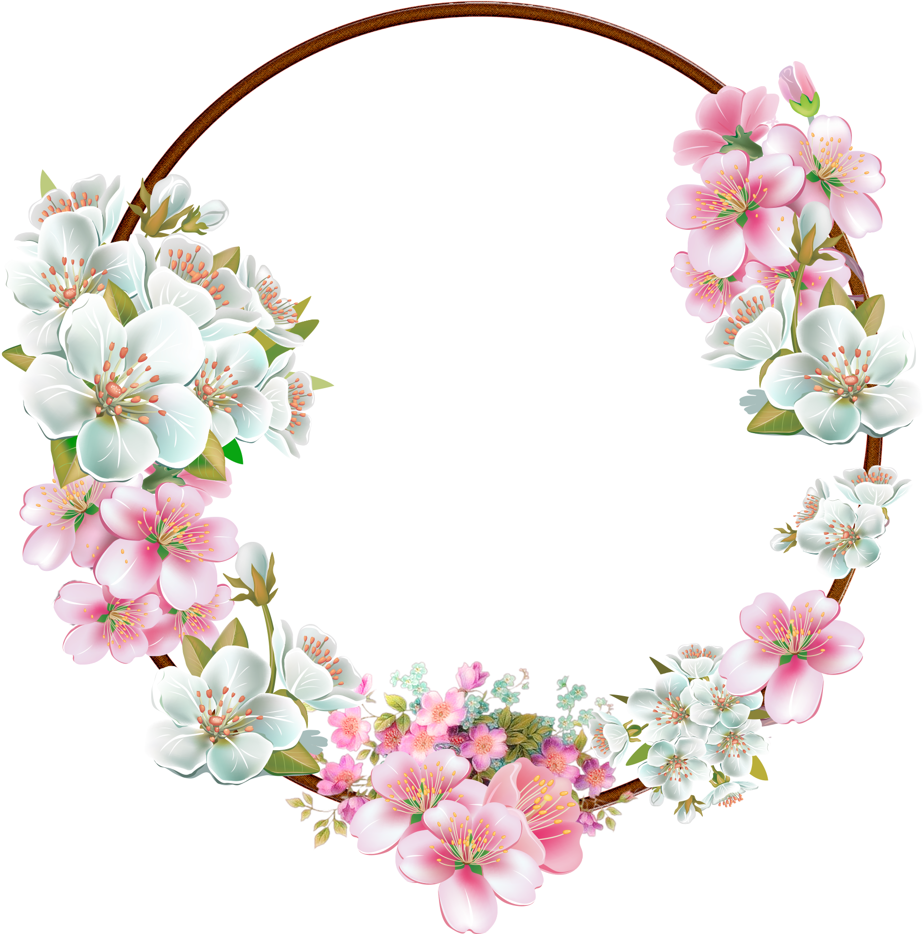  Floral frame  PNG