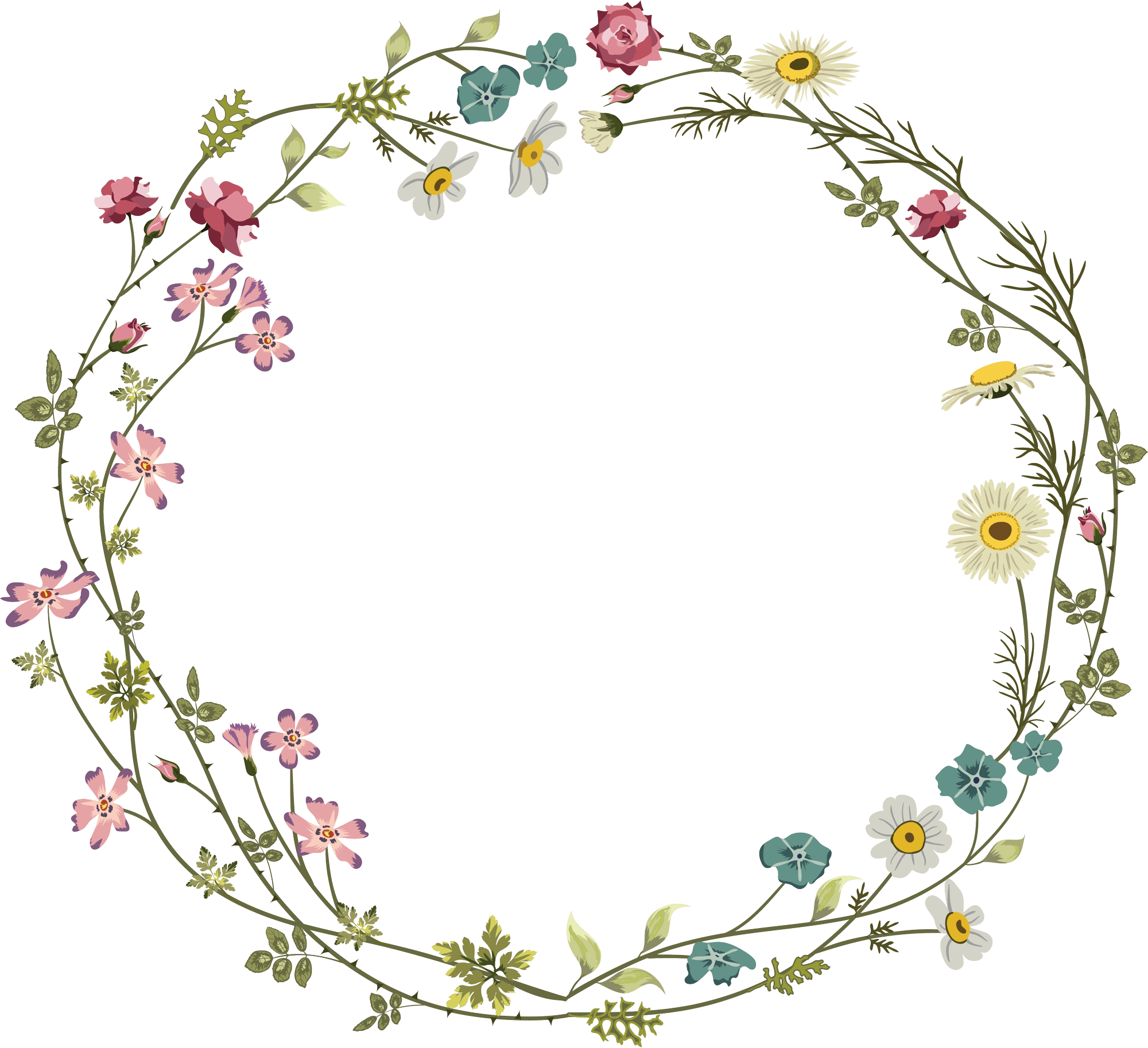 Download Floral frame PNG