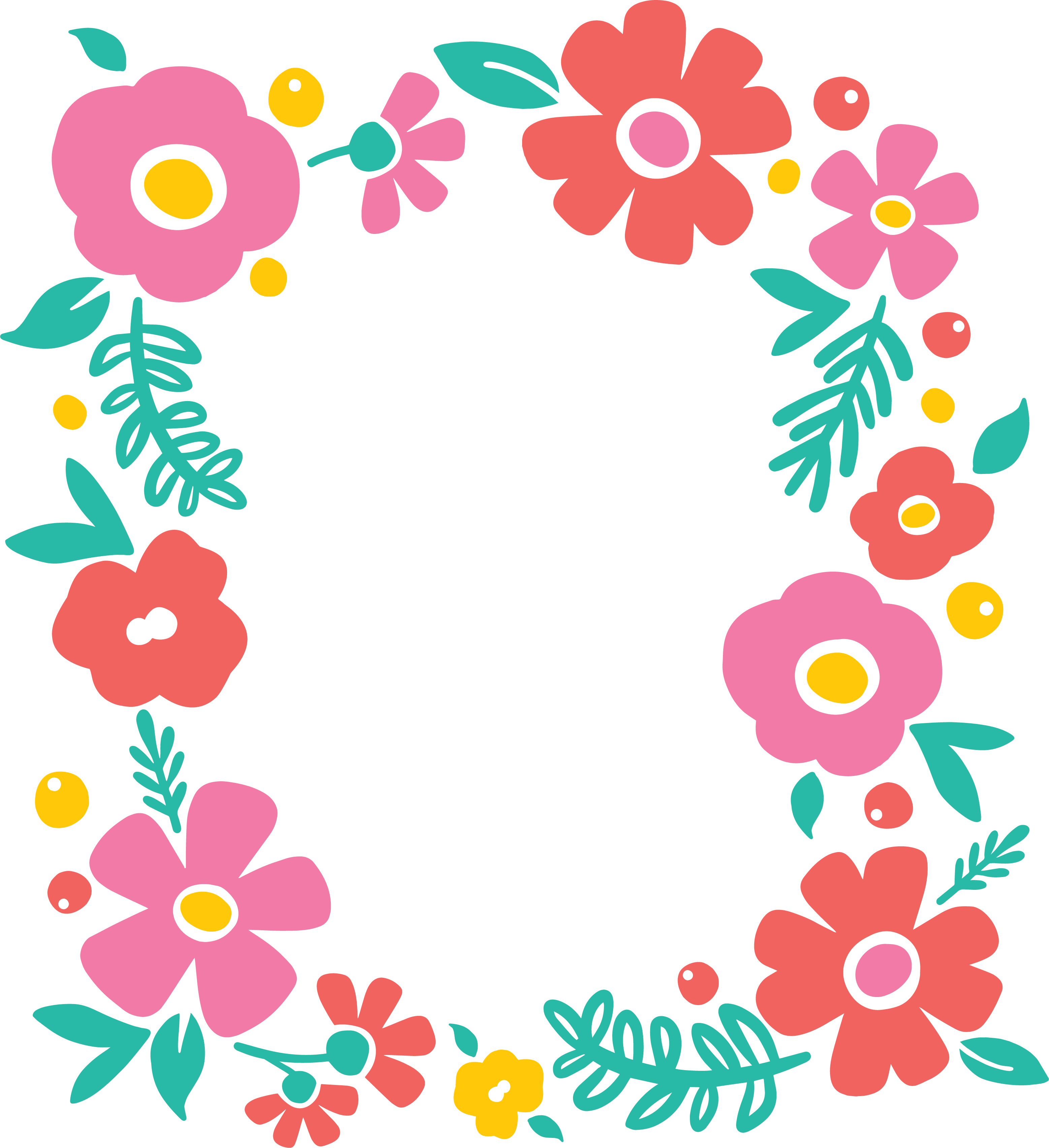 Download Floral frame PNG