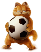 Garfield with ball PNG