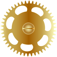 gold gear PNG