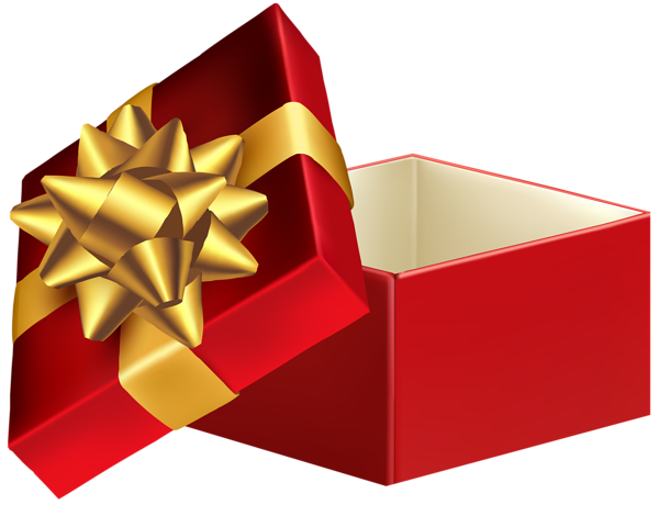 Подарок красная коробка PNG