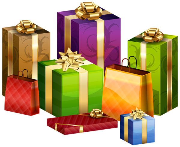 Gifts boxes PNG transparent image download, size: 600x490px