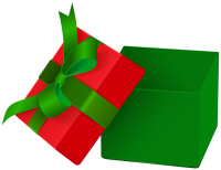 Подарок открытая коробка PNG