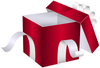 Подарок открытая коробка PNG