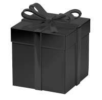 Black gift box PNG