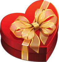heart gift box PNG image