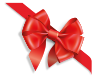 Gift red ribbon PNG image