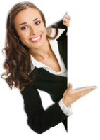 Business woman girl PNG image