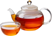 Glass teapot PNG
