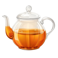 Glass teapot PNG