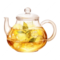 Glass teapot PNG
