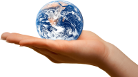 Земля, земной шар в руке PNG