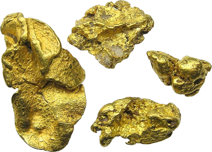 Gold nuggets PNG image