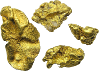 Золото самородки PNG