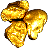 Gold nuggets PNG image