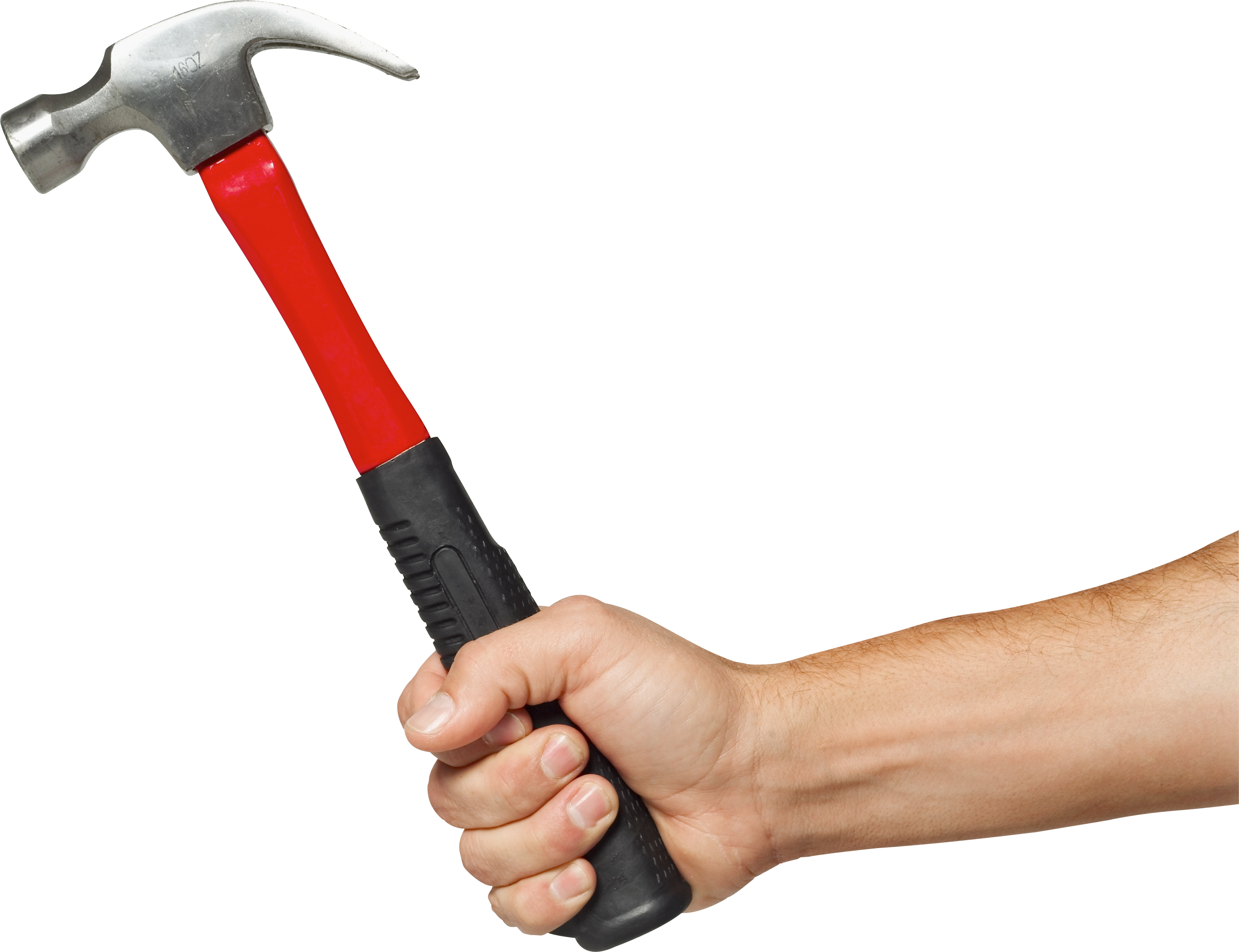 Hammer in hand PNG image