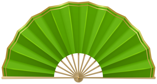 Веер зеленый PNG