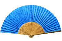 blue hand fan PNG