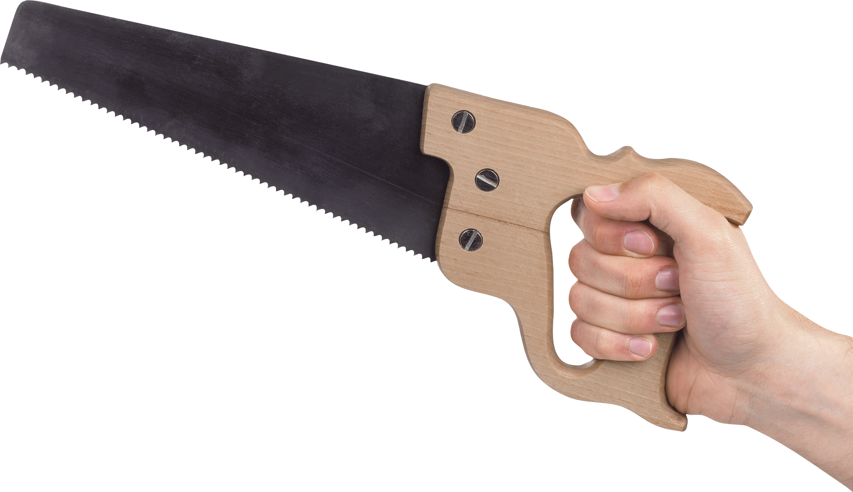 Hand saw in hand PNG image