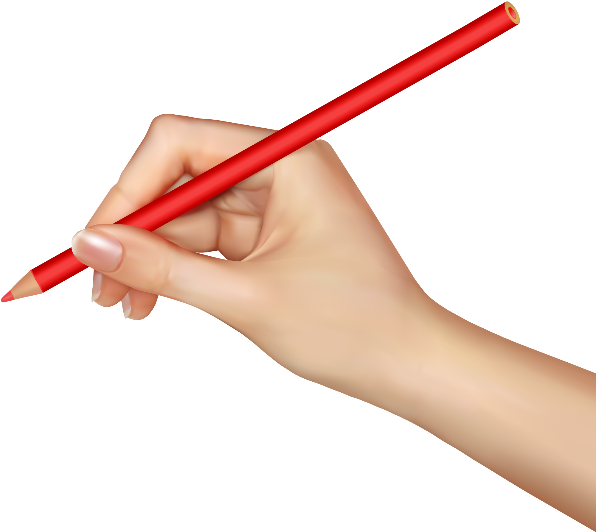 Pencil In Hand Hands PNG Hand Image Free