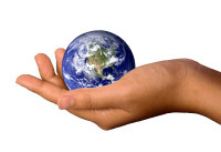 Earth in  hands, PNG, hand image free