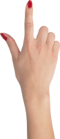 One finger hand with red nails, hands PNG, hand image free