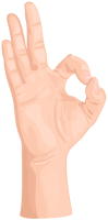 ok hand PNG