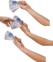money in hand PNG