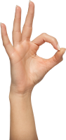 hand ok PNG