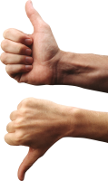 thumbs up down hand PNG