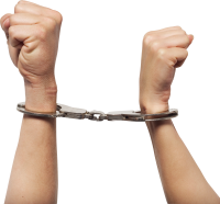 handcuffs on hands PNG