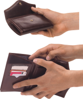 wallet in hand PNG