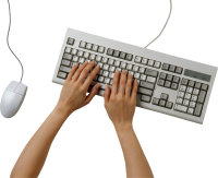 hands on keyboard PNG