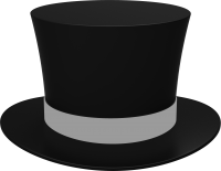 шляпа черный цилиндр PNG фото