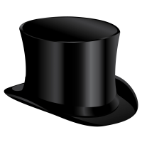 Black cylinder hat PNG image