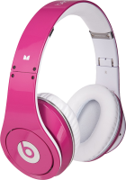 Pink headphones PNG image