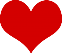 Red heart PNG image, free download