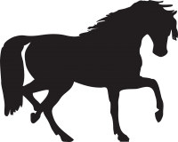 Black horse siluete png image
