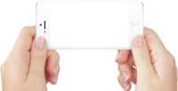 Iphone in hands transparent PNG image