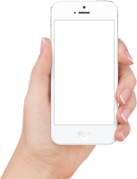 Apple iphone in hand transparent PNG image