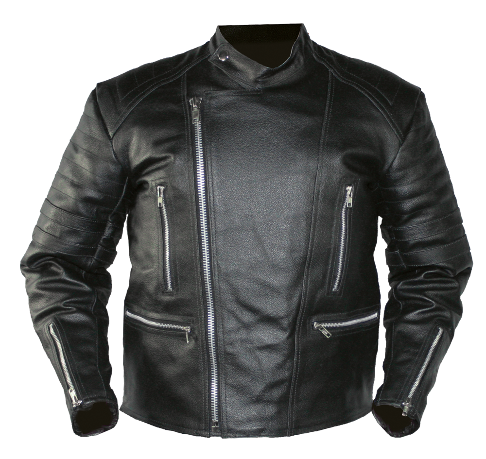 Black leather jacket PNG image